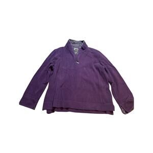 Purple Quarter Zip Pullover Sweater Cozy‎ Casual Comfort Top